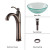 Mosaic Glass 14 Inch Vessel Sink and Riviera Faucet Oil Rubbed Bronze
