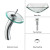 Clear Aquamarine Glass Vessel Sink and Waterfall Faucet Chrome