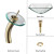 Clear Aquamarine Glass Vessel Sink and Waterfall Faucet Gold