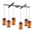 6-Light Ceiling Mount Satin Nickel Pendant