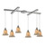 6-Light Ceiling Mount Satin Nickel Pendant