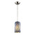 1-Light Ceiling Mount Satin Nickel Pendant