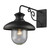 1-Light Wall Mount Matte Black Outdoor Sconce