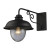 1-Light Wall Mount Matte Black Outdoor Sconce