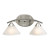 2-Light Wall Mount Satin Nickel Vanity