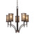 5-Light Ceiling Mount Aged Bronze Chandelier