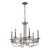 6-Light Ceiling Mount Polished Chrome Chandelier