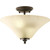 2 Light Antique Bronze Semi-flushmount