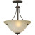 Burton 2 Light Ceiling Antique Bronze  Incandescent Semi Flush Mount