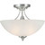 Burton 2 Light Ceiling Brushed Nickel  Incandescent Semi Flush Mount