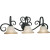 Burton 3 Light Wall Bordeaux  Incandescent Bath Vanity