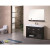 Citrus 48 Inches Single Vanity in Espresso with Porcelain Vanity Top in White and Mirror (Faucet not included)