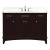 Manhattan 48 Inches Vanity in Dark Espresso with Marble Vanity Top in Carrara White (Faucet not included)