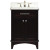 Manhattan 24 Inches Vanity in Dark Espresso with Marble Vanity Top in Carrara White (Faucet not included)