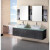 Portland 72 Inches Vanity in Espresso with Glass Vanity Top in Mint and Mirror (Faucet not included)