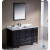 Oxford 54 Inch Espresso Traditional Bathroom Vanity with 2 Side Cabinets