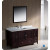 Oxford 60 Inch Mahogany Traditional Bathroom Vanity with 2 Side Cabinets
