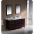 Oxford 60 Inch Mahogany Traditional Double Sink Bathroom Vanity with Side Cabinet