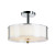 Chrome and Opal 16 inch Ceiling Fixture