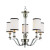 Nickel Crystal and Linen 5 Light Chandelier