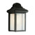 Black with Clear Beveled Glass 8 inch Patio Light