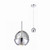Ice Collection 1 Light Chrome & Clear LED Pendant