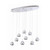 Ice Collection 9 Light Chrome & Clear LED Oval Pendant
