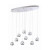 Ice Collection 9 Light Chrome & Clear LED Oval Pendant