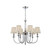 Mona Collection 6 Light Polished Nickel Chandelier