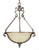 Fairview Hanging Pendant 21 Inch- Heritage Bronze with Tea Stained Water Glass Shade