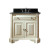 Kingswood 36 Inch Vanity with Black Granite Top in Distressed White Finish (Faucet not included)