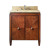 Brentwood 31 Inch Vanity with Galala Beige Marble Top in New Walnut Finish (Faucet not included)