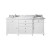 Windsor 72 Inch Vanity with Carrera White Marble Top And Dual Sinks in White Finish (Faucet not included)