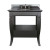 Milano 30 Inch Vanity with Black Granite Top And Sink in Black Finish (Faucet not included)