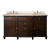 Windsor 60 Inch Vanity with Galala Beige Marble Top And Dual Sinks in Walnut Finish (Faucet not included)