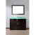 Zoe 48 Espresso / Glass Vanity Ensemble with Mirror and Faucet