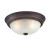 Monroe 2 Light Palladian Bronze Incandescent Flush Mount with an Etched Melon Shade