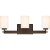Monroe 3 Light Western Bronze Incandescent Vanity with an Opal Etched Shade