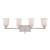 Monroe 4 Light Brushed Nickel Incandescent Vanity with an Opal Etched Shade