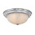 Monroe 2 Light Polished Chrome Incandescent Flush Mount with an Opal Etched Shade