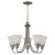 5 Light Brushed Nickel Incandescent Chandelier