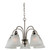 5 Light Brushed Nickel Incandescent Chandelier