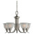 5 Light Brushed Nickel Incandescent Chandelier