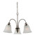 3 Light Brushed Nickel Incandescent Chandelier