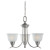 3 Light Brushed Nickel Incandescent Chandelier