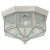 3 Light Brushed Nickel Fluorescent Ceiling Fixture