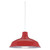 1 Light Red Incandescent Pendant