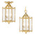 2 Light Polished Brass Incandescent Foyer Pendant