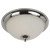 2 Light Polished Nickel Incandescent Flush Mount