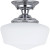 1 Light Chrome Incandescent Semi-Flush